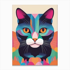 Colorful Cat 11 Canvas Print