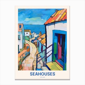 Seahouses England 4 Uk Travel Poster Canvas Print