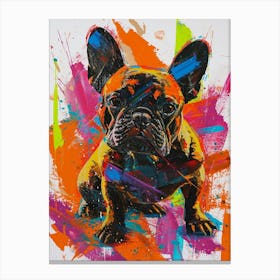 French Bulldog Acrylic Painting 8 Canvas Print