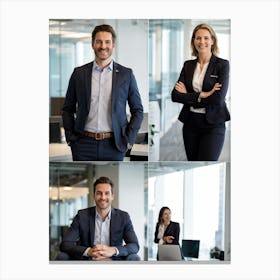 Corporate Portrait Photography Session Capturing A Confident Modern Ceo And Team Smiling Engaged (7) Canvas Print