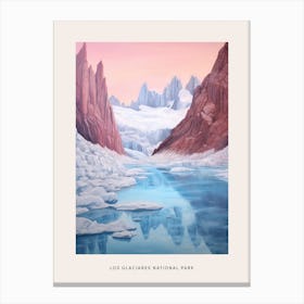 Dreamy Winter National Park Poster  Los Glaciares National Park Argentina 3 Canvas Print