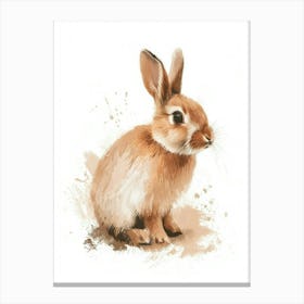 Mini Satin Rabbit Nursery Illustration 4 Canvas Print