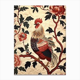 Chinese Lunar Year Of The Rooster 2 Full William Morris Style Canvas Print