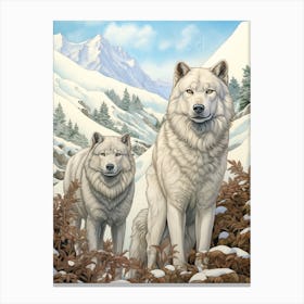 Wolf Pack Scenery 7 Canvas Print