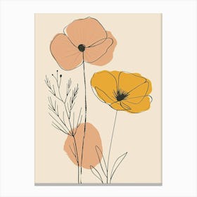 Santo Domingo Flower Market Boho Minimalist Style Canvas Print