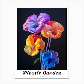 Bright Inflatable Flowers Poster Wild Pansy 1 Canvas Print