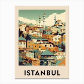 Istanbul 2 Vintage Travel Poster Canvas Print