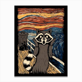The Scream Raccoon Canvas Print