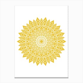 Mustard Mandala 1 Canvas Print
