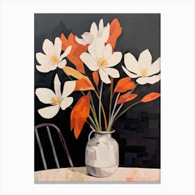 Bouquet Of Autumn Crocus Flowers, Autumn Florals Painting 1 Canvas Print