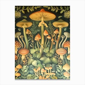 Mushrooms In The Forest 1 Canvas Print