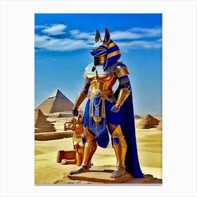 Anubis In The Desert Canvas Print