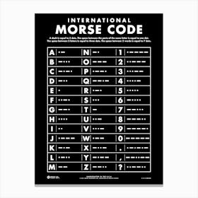 Morse Code Alphabet 1 Canvas Print