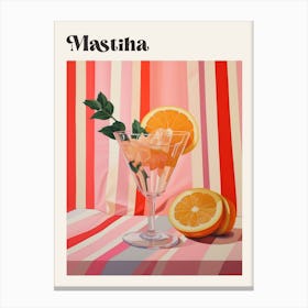 Mastiha Retro Cocktail Poster Canvas Print