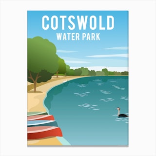 Cotswold Water Park Beach Lake Canvas Print