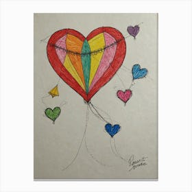 Heart Kite 5 Canvas Print
