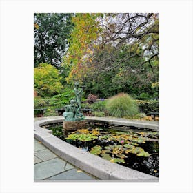 Burnett Fountain, Central Park, New York City Canvas Print