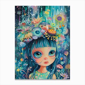 Girl With A Flower Crown Canvas Print