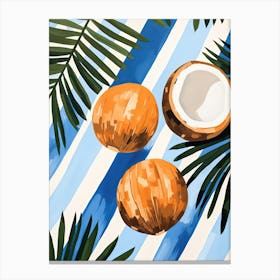 Coconut Fruit Summer Illustration 3 Canvas Print