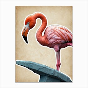 Pink Flamingo Canvas Print