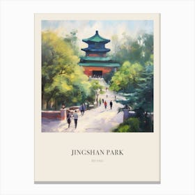 Jingshan Park Beijing China Vintage Cezanne Inspired Poster Canvas Print
