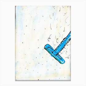 Blue Shaver Canvas Print