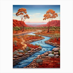 Default In The Heart Of An Australian Outback Landscape A Rive 0 (2) Canvas Print