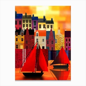 Seaside Town 4 Canvas Print