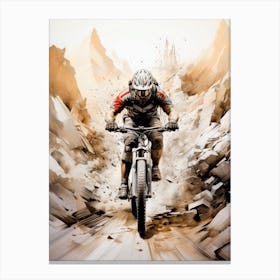 Mountain Biker In  sport Canvas Print