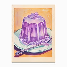 Purple Jelly Vintage Cookbook Illustration 3 Canvas Print