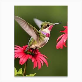 Male Ruby Throated Hummingbird -Reimagined Canvas Print