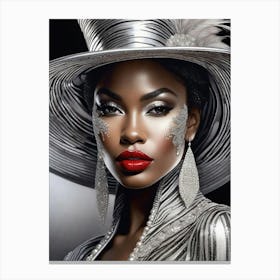 Afro-American Beauty Rich Slay 16 Canvas Print
