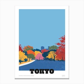 Shinjuku Gyoen National Garden Tokyo 3 Colourful Illustration Poster Canvas Print