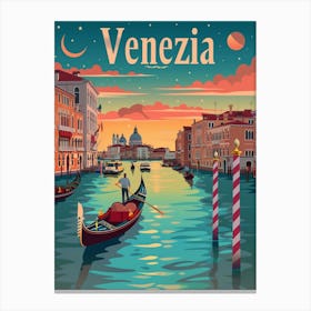 Venice At Sunset Canvas Print