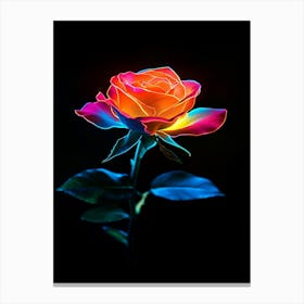 Rainbow Rose Canvas Print