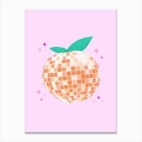 Pink Disco Peach Canvas Print