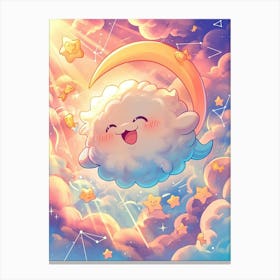 Cute Clouds Canvas Print