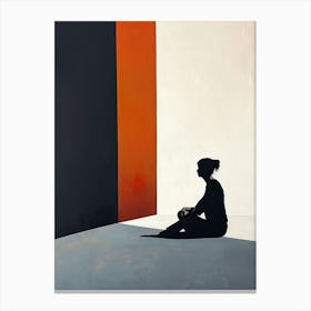 'Sitting' Minimalism Canvas Print