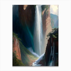 Angel Falls, Venezuela Peaceful Oil Art 1 Canvas Print