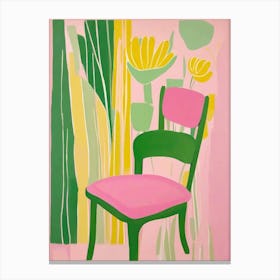 Pink Chair Matisse inspired art Canvas Print