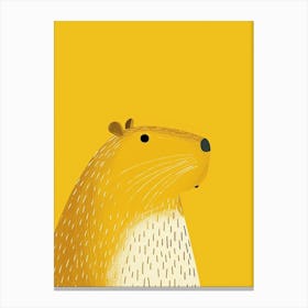 Yellow Capybara 3 Canvas Print