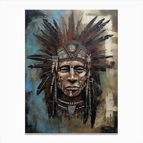 Ink of Identity: Tribal Symbolism in Art Canvas Print