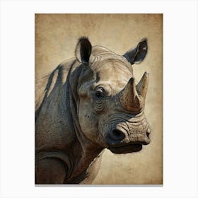 Rhinoceros 1 Canvas Print