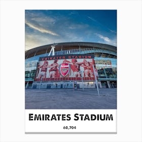 Emirates Stadium, Stadium, Football, Soccer, Art, Wall Print Canvas Print