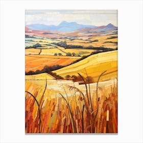 Autumn National Park Painting Brecon Beacons National Park Wales 3 Canvas Print