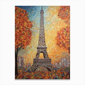 Eiffel Tower Paris France Paul Signac Style 10 Canvas Print