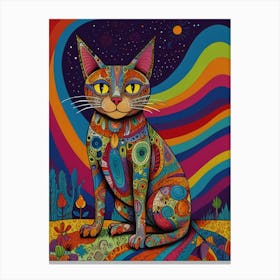 Psychedelic Cat 2 Canvas Print