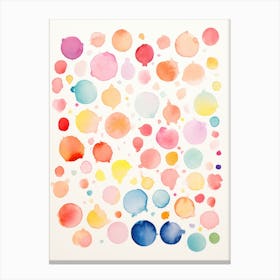 Watercolor Bubbles 1 Canvas Print