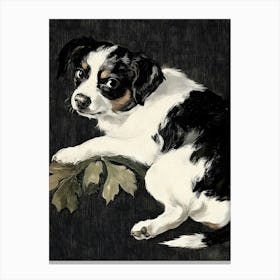 Dark Gothic Jack Russell Greeting Card Canvas Print