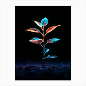 Neon Plant 33 Canvas Print